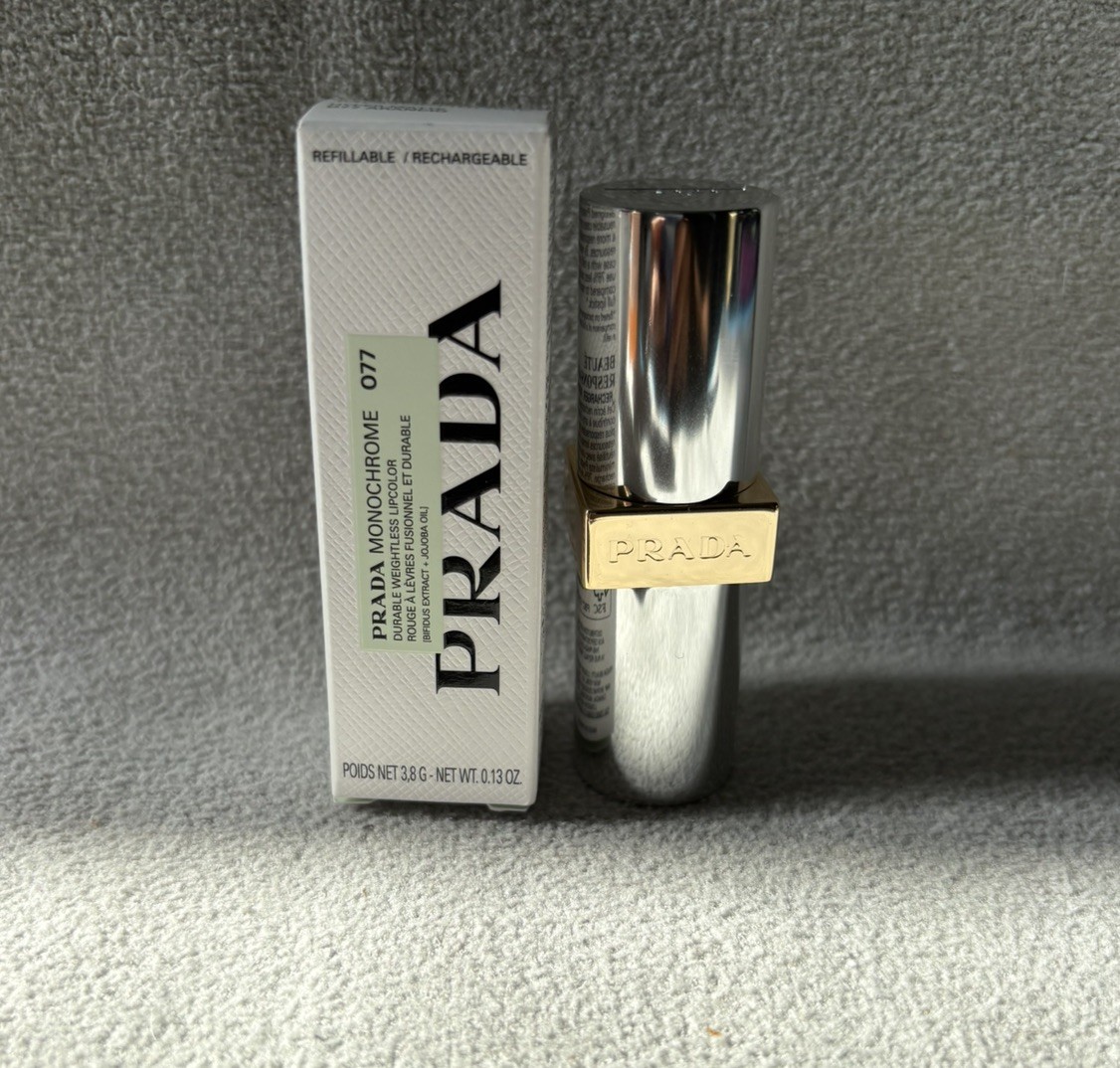 Prada Monochrome Hyper Matte Lipstick O77 Arancio Full Size Brand