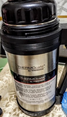 ThermoCafe Thermos Stainless Steel Vacuum Insulated Bottle Cup Bowl Lid 1.3 Qt