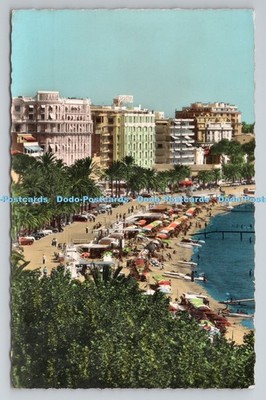 R790841 Cannes La Plage la Croisette et les Grand Hotels S E P T 1958 RP