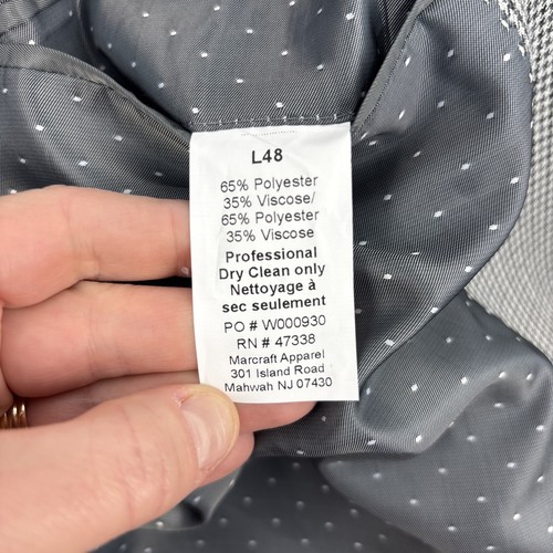 Giacca blazer Tommy Hilfiger uomo 48L grigio Glen check pied de poule cappotto sportivo usato in ottime condizioni - Foto 11 di 15