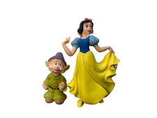 DISNEY PARADE BY BULLYLAND SNOW WHITE AND DOPEY FIGURES/CAKE TOPPERS