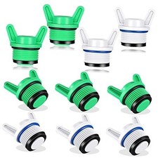 10 Pieces Npt Plug Male Thread Ppr and Garden Hose Plug White 3/4 Ear Shape