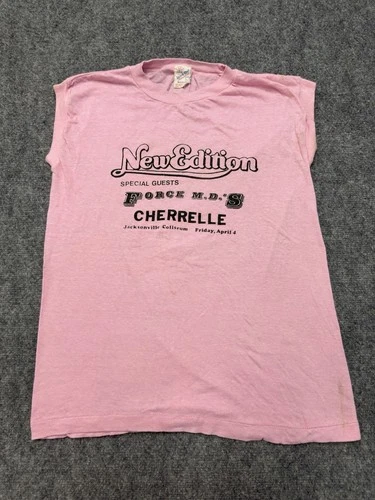 New Edition All 4 Love Tour Stop The Madness R& 1980s vintage concert t-shirt, vintage, single stitch, B+ condition