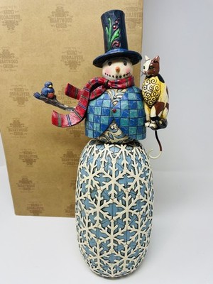 Jim Shore Holiday Harmony Figurine Snowman Cat Enesco Christmas
