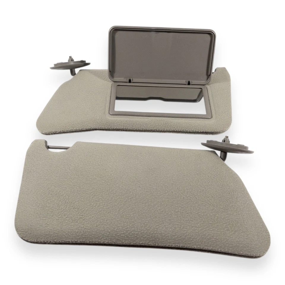 2000-2005 Pontiac Grand Am Driver & Passenger Side Sun Visor Pair Gray Cloth - Image 2 of 4