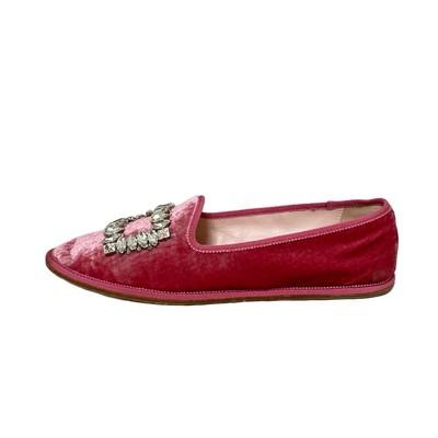 Auth Roger Vivier - Pink Velour Women's Shoes