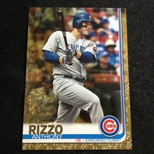 2019 Topps Gold #596 Anthony Rizzo #1110/2019 Chicago Cubs