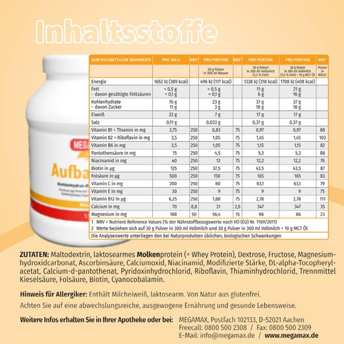 Megamax Alimento Costruttivo Neutro 1.5kg Proteine Carboidrati Drink Per Aumento Di Peso - Foto 3 di 17
