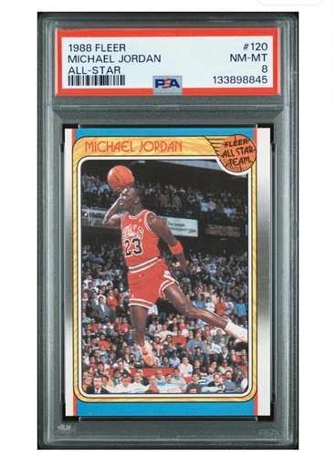 1988 FLEER MICHAEL JORDAN ALL-STAR #120 PSA 8