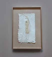 Original Mixed Media Vintage Wall Art Signed Framed