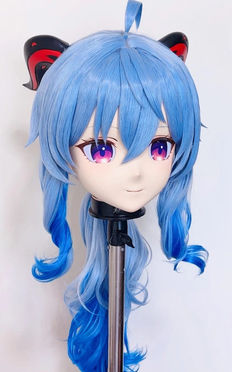 (Lagerbestand) Ganyu- Vollkopf verschließbar Cosplay Anime Kigurumi Maske