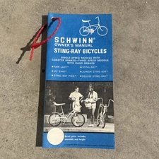 Original Rare 1973 Schwinn Stingray Coaster Brake 3-Speed Deluxe Owners Manual