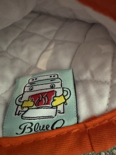 NWT Blue Q Man With A Pan 100% Insulated Cotton Yellow Retro Oven Mitt Glove - Picture 7 of 9