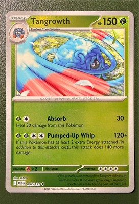 Pokemon TCG Tangrowth 7/132 Mega Evolution ME1 Reverse Holo NM