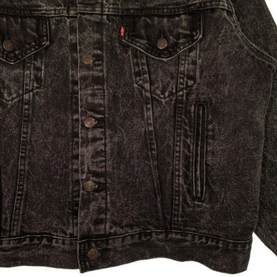 Levi's 80's 70507-0253 Chemical Wash Black Denim Trucker