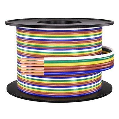 100Ft Enough 16AWG Cca【2-Brown-Wires】 5 Color-Coded 5-Way 6-Wire Bonded Trailer