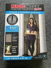 Magic Mesh Deluxe Magnetic Hands Free Screen Door Cover Keeps Bugs Out No tools