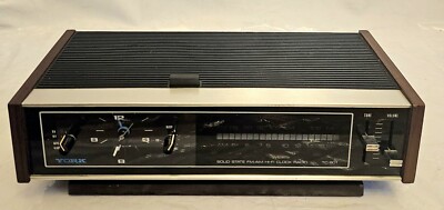 Vintage York TC-901 Clock Radio 1970s 