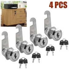 4x Cam Lock Door Cabinet Letter Box Mailbox Drawer Cupboard Locker 30mm Keys