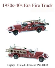 HO Scale 1930s-40s Era Fire Truck Built up and Detailed for you 1/87 scale