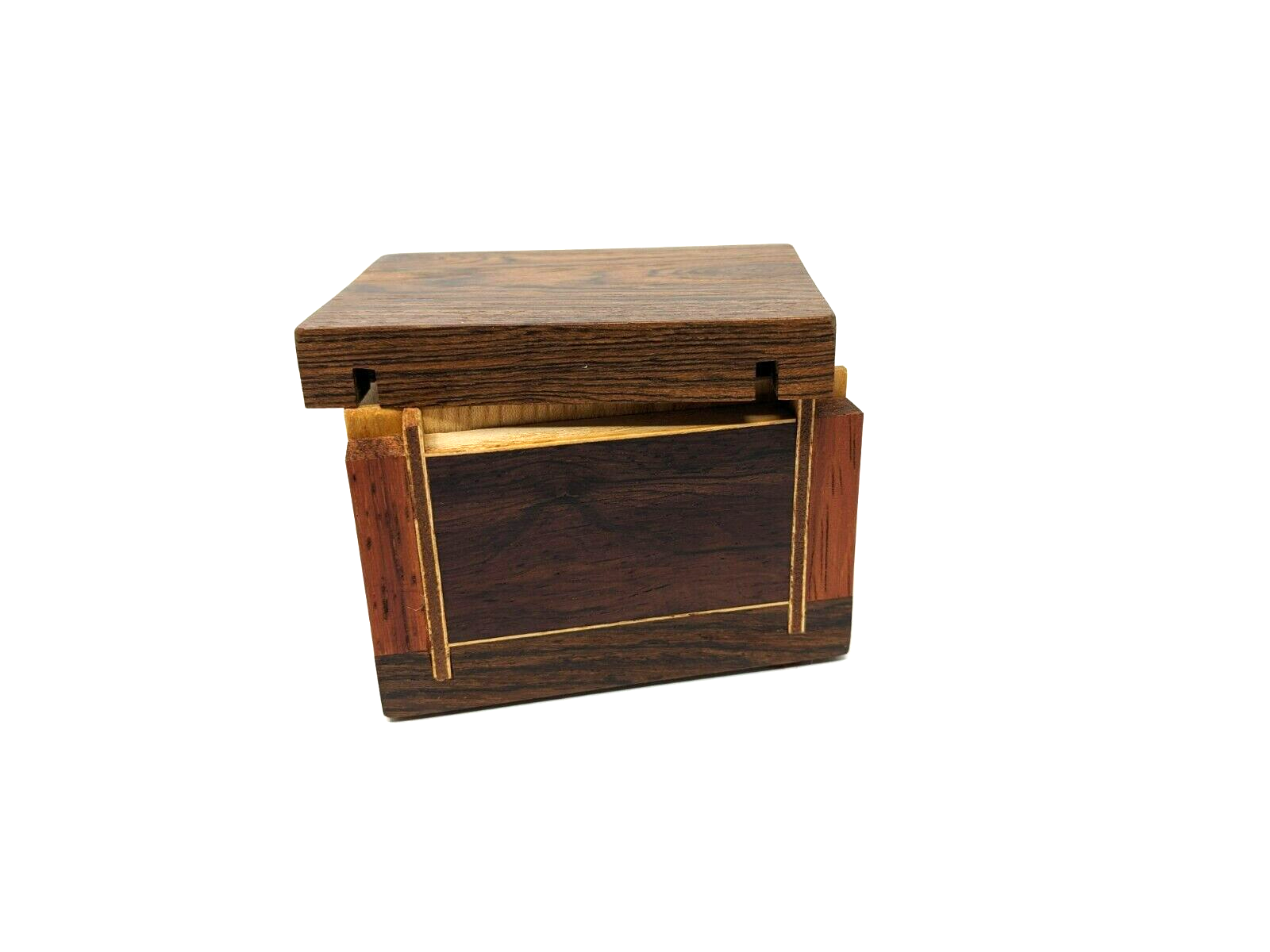 Handmade Small Wooden Box Trinket Jewelry Box Mixed Wood Types eBay