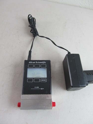 AliCat Scientific Mass Flow Meter M-10SLPM-D/5M AIR 17025-LF w/ Power Adapter