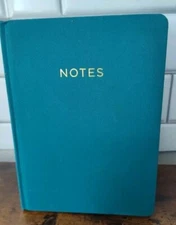College Ruled Journal Linen Aqua Green-Blue Notes - Threshold Notebook Lined NEW