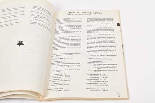 Sescosem Datenbuch 1974 - Linear Integrated Circuits - Thomson-CSF - Guter Zusta - Picture 5 of 5