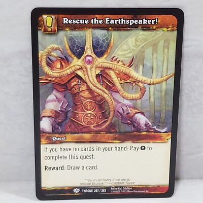 World Of Warcraft Throne Of The Tides Rescue The Earthkeeper 257/263 TCG Card