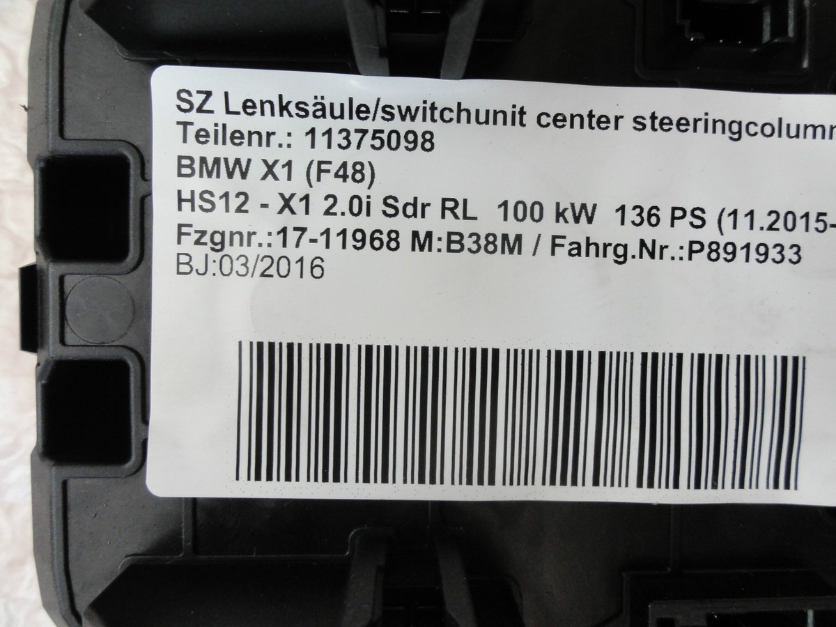BMW F45 F46 F48 F25 F15 F85 SCHALTZENTRUM LENKSÄULE SWITCH UNIT 