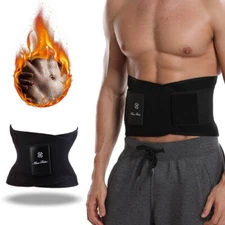 Men Waist Trainer Body Shaper Slimming Sweat Belt Tummy Control Belt Fat Burner