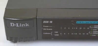 D-LINK DSH-16 10/100 Dual Speed Hub with Switch