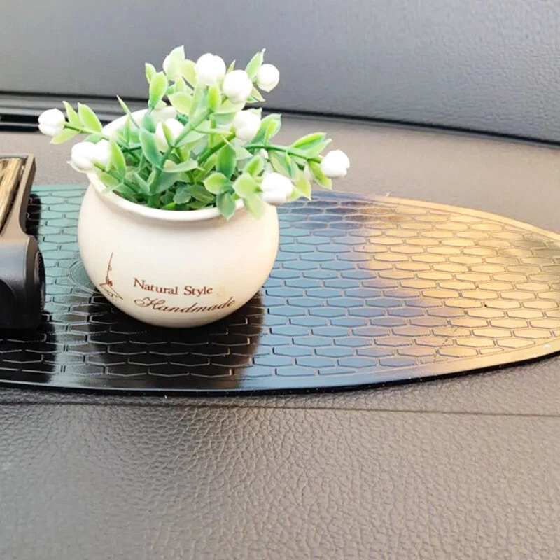 2件装椭圆形汽车防滑仪表板垫粘性垫支架适用于手机GPS装饰品 — 第 3/4 张图片