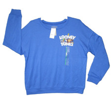 Women's Looney Tunes That's All Folks Sweatshirt Medium M Bugs Bunny Marvin Taz