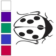 Ladybug Beetle Insect, Vinyl Decal Sticker, Multiple Colors Sizes 427