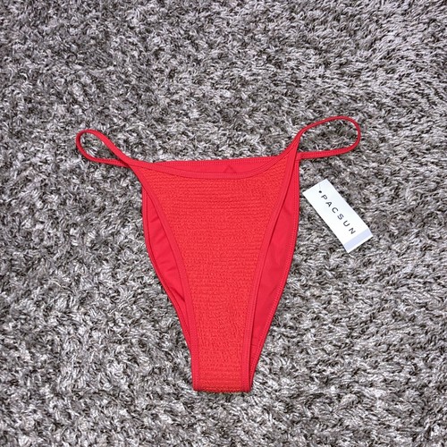 Pacsun Bikini Bottoms- NWT Small Red Orange - 第 1/5 張圖片