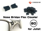 LINEGEAR Nose Bridge Flex Coupler for Oakley X-Metal Juliet - 2 pcs [NBFC80-BK]