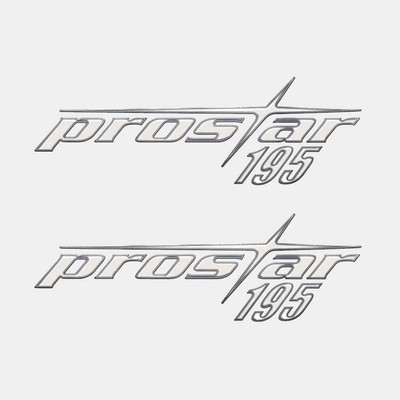MasterCraft Boat Decals 758418 | ProStar 195 Silver (Pair)