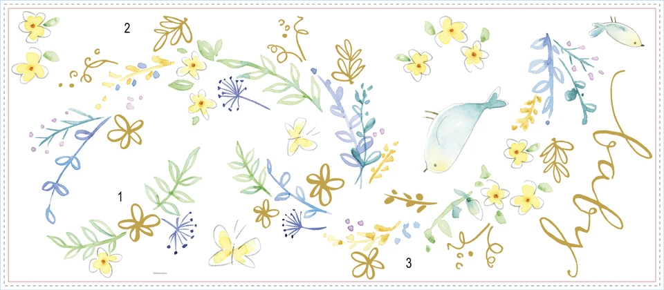 Съемные и многоразовые настенные наклейки венок для детской комнаты - Изображение 3 из 3