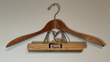 Vintage MONTROSE 18" CLOTHES Pants Suite Jacket Wood Hanger Made in USA