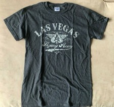 Las Vegas Flying Aces Spades Gambling 21 poker grey graphic small T shirt New. 