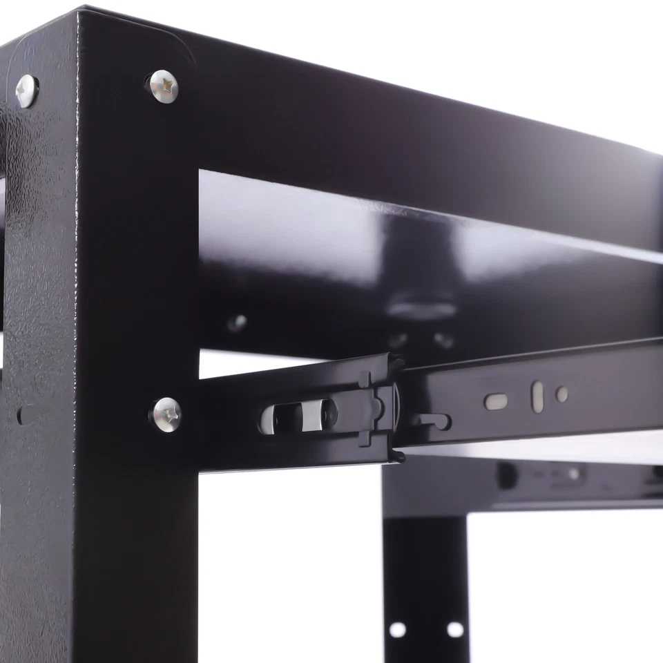 Steel Large AV Cart with Extra Storage Adjustable Height Cart w/ Locking Cabinet - Image 4 of 4