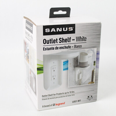 SANUS L0S1-W1 Speaker Mount Outlet Shelf White Opened Box
