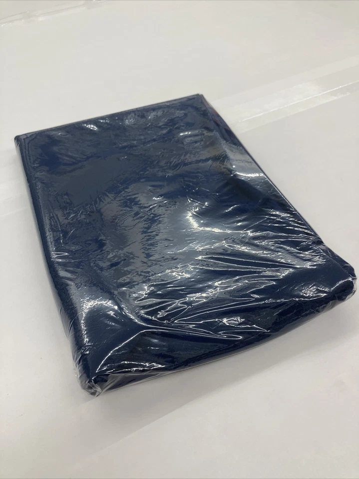 Vintage Navy Poly Poplin Fabric 1-1/2 Yards By 63” Wide - Image 4 of 4