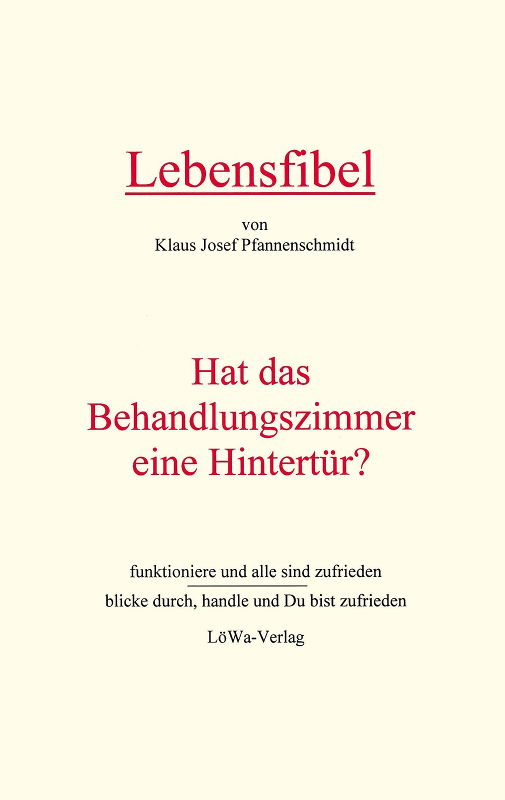 Thumbnail - Klaus Pfannenschmidt | Lebensfibel | Taschenbuch | Deutsch (1999) |