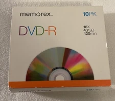 FACTORY SEALED Memorex DVD-R 4 Pack 16X, 4.7GB, 120 min With Jewel Cases