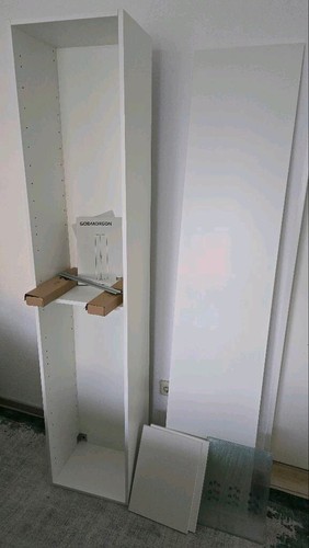 IKEA GODMORGON Hochschrank – mattweiß, unbenutzt & aufgebaut: 40x32x192cm - Bild 3 von 3