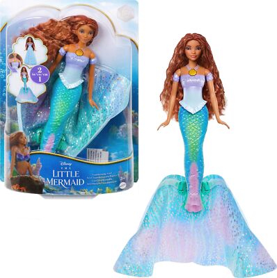 Disney The Little Mermaid Transforming Ariel Doll Multicolor 2 in 1 Fun