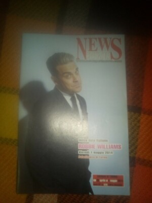 Robbie Williams Cover Italian Magazine - Live Turin 2014 Rare Free Press