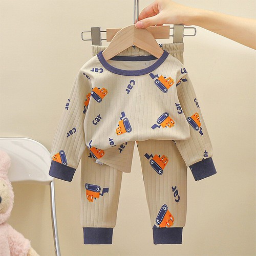 Pyjamas Cartoon Autumn Winter Sleepwear Outfits Kids Clothes Set Boys Girls Suit - Picture 4 of 25